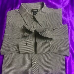 Claiborne Class Cuff Link Shirt Sz XL